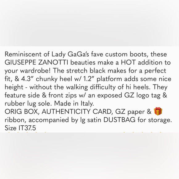 Same day ship! Giuseppe Zanotti Boots ⭐️ Brand New in Box - Picture 16 of 16
